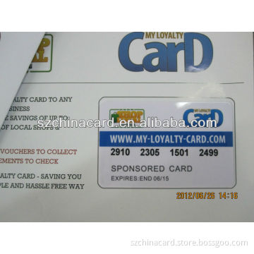 Cheap Paper Flyer Printing Sticked With PVC Gift Cards